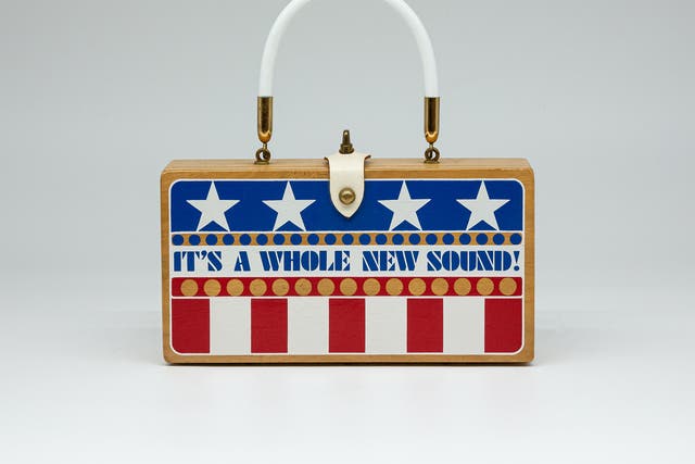 <p>Collins’s bags became famous for their ‘conversation starter’ slogans </p>