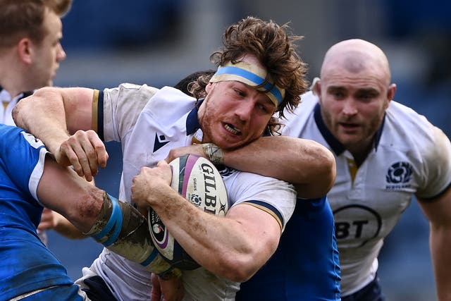 Hamish Watson in action for Scotland against Italy at this year’s Six Nations