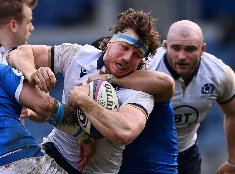 Hamish Watson in action for Scotland against Italy at this year’s Six Nations