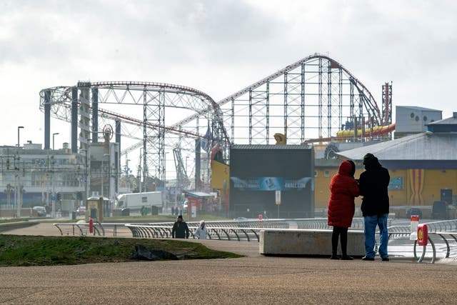 <p>The popular promenade at Blackpool, where authorities want to eradicate lap dancing clubs to improve the town’s image</p>