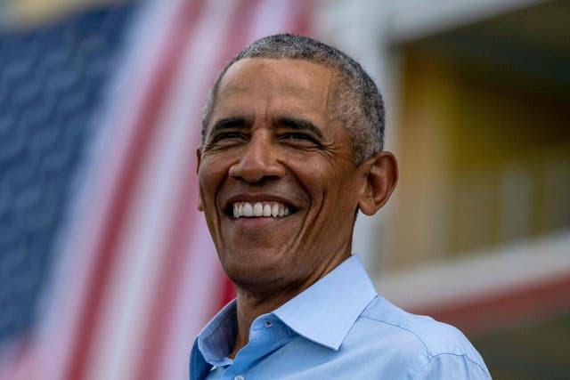 <p>El ex presidente de Estados Unidos, Barack Obama, habla en un mitin de autoservicio Biden-Harris en Orlando, Florida</p>
