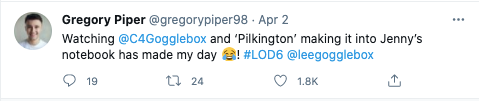 ‘Line of Duty’ actor Gregory Piper (Ryan Pilkington) loved his appearance in ‘Gogglebox’