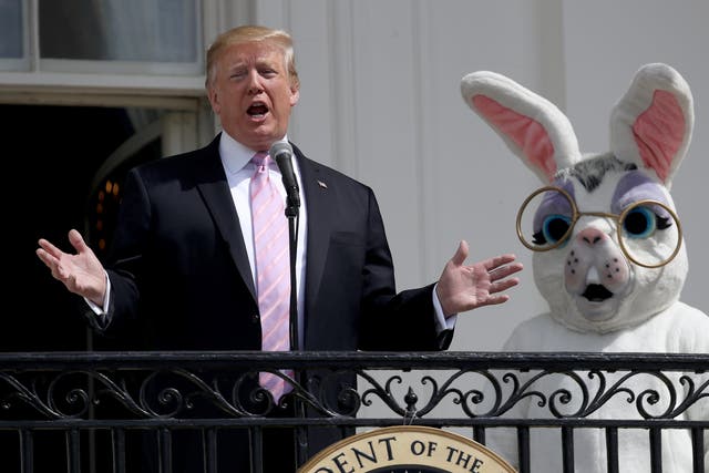 <p>File image: Trump in his Easter statement again talked about election fraud and ‘radical left crazies’</p>