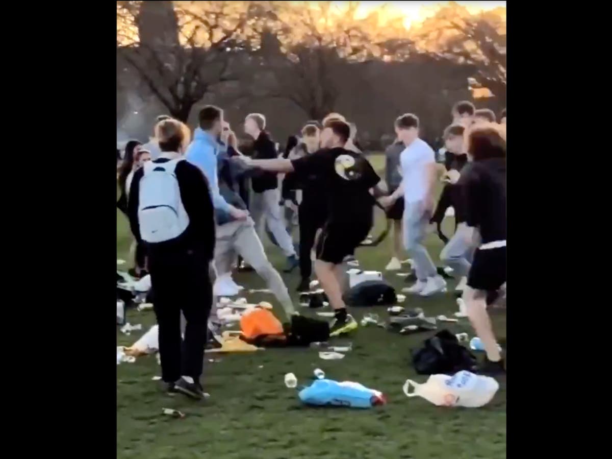 Mass brawls on Edinburgh’s Meadows leave police officer hospitalised
