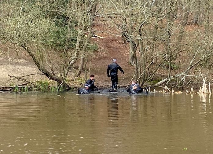 Police divers are searching water in Epping Forest as part of efforts to find Richard Okorogheye