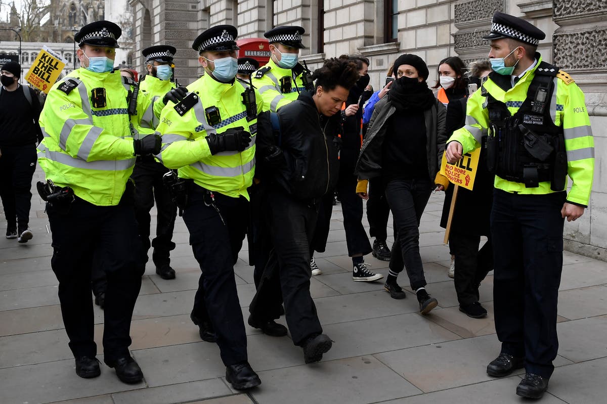 UK arrests over 100 in protests against policing bill Courts Wales