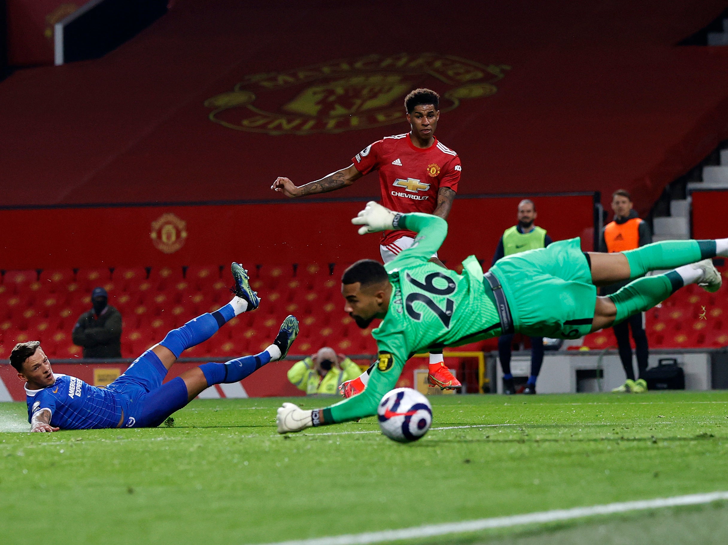 Marcus Rashford equalised for United with an accurate finish