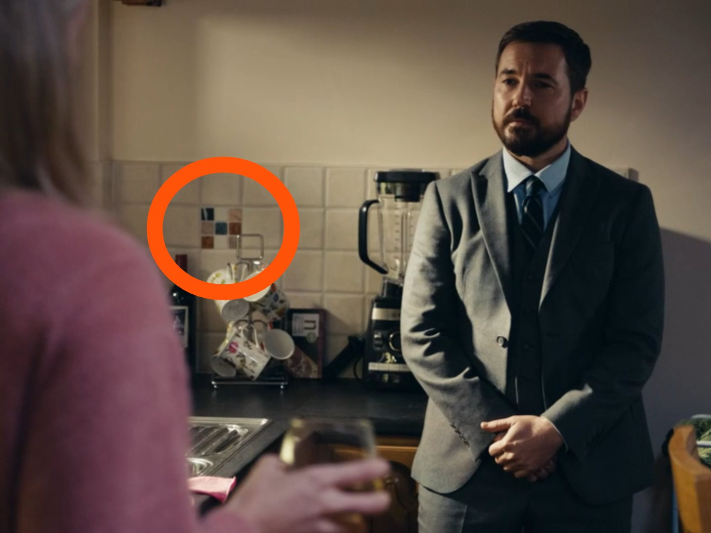 The apparent clue glimpsed in Steph Corbett’s kitchen tiling in Line of Duty episode 3