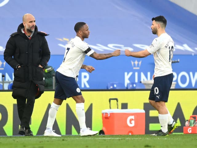 <p>Guardiola stressed his players ‘are not robots’ as they head into a packed final two months of the season</p>