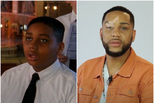 Quindon Tarver in 1996’s Romeo and Juliet (left), and in 2020 (right)