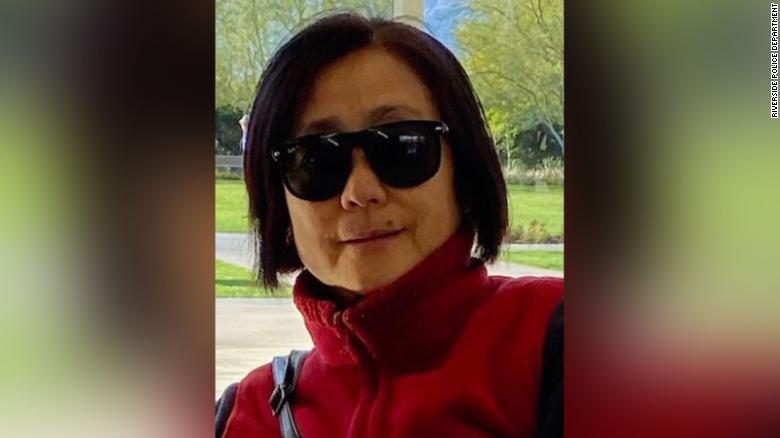Ke Chieh Meng, 64, was found stabbed in the city of Riverside, outside of Los Angeles, on Saturday morning, and died of her injuries