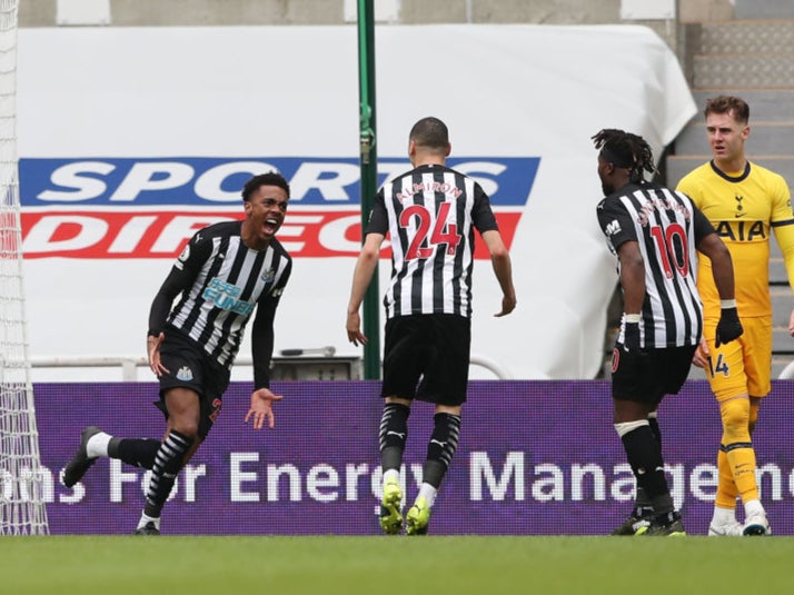 Willock scored Newcastle’s vital equaliser against Spurs on Sunday