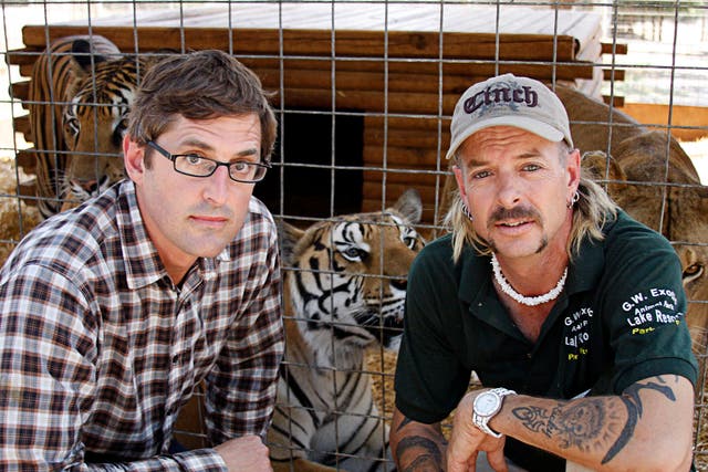 Louis Theroux and incarcerated felon and former zoo owner Joe Exotic