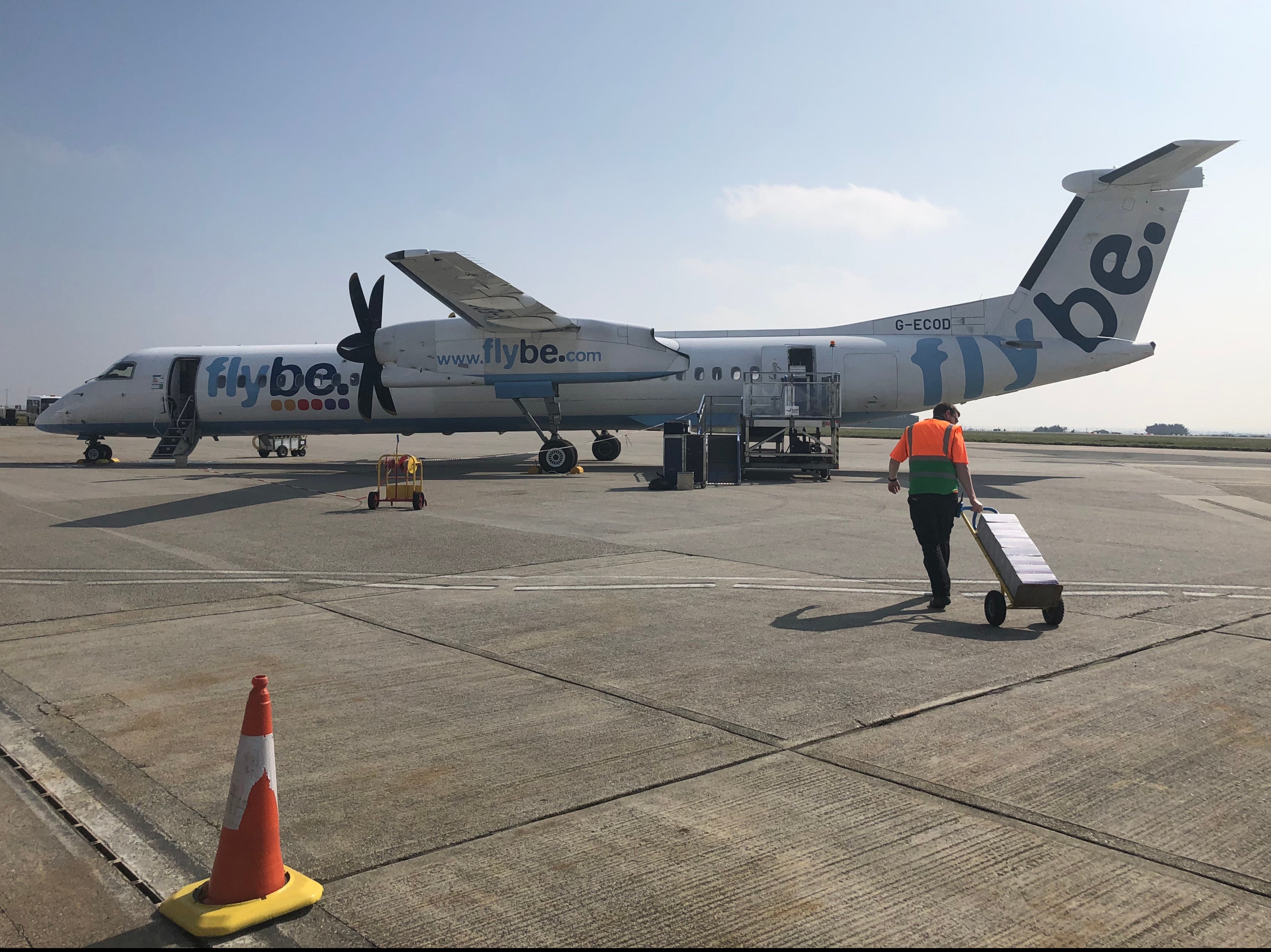 Distant dream: a Flybe aircraft at Newquay airport before the airline collapsed