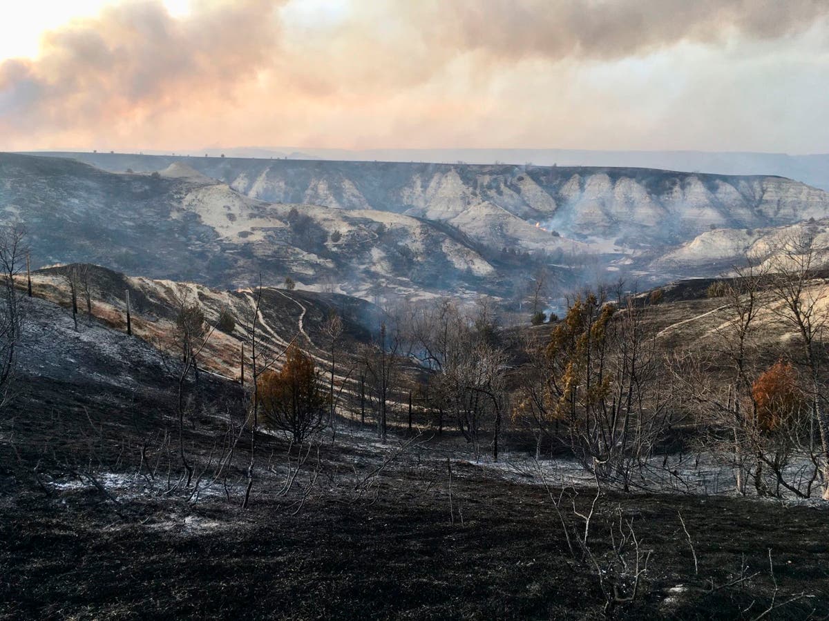 Wildfire in Theodore Roosevelt National Park triples in size