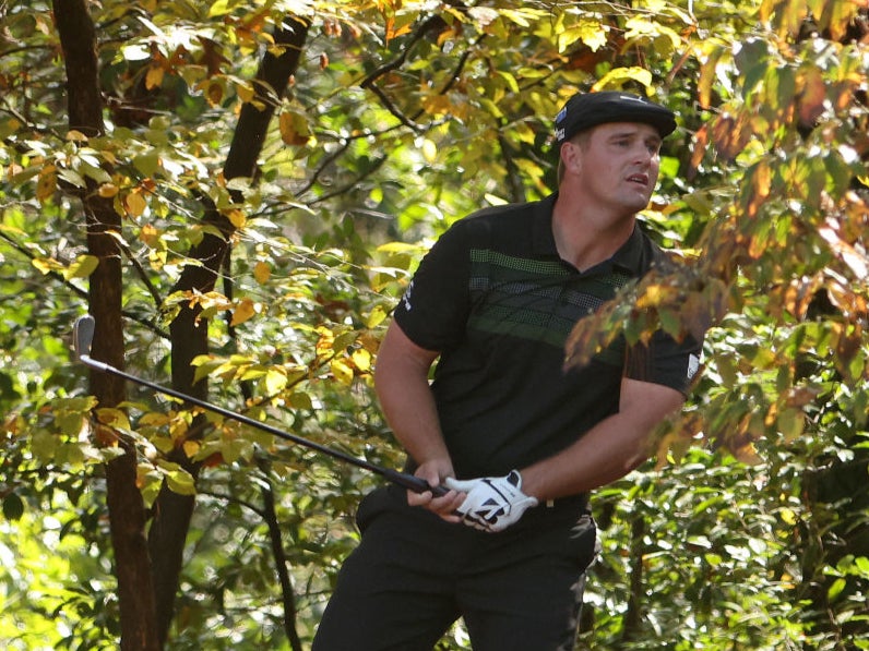 DeChambeau hits out of the tree at Augusta in 2020