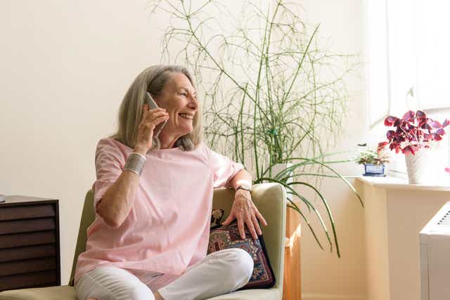 Mature woman talking on the phone
