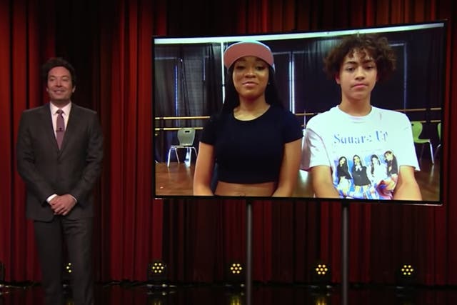 Mya Johnson and Chris Cotter on The Tonight Show with Jimmy Fallon