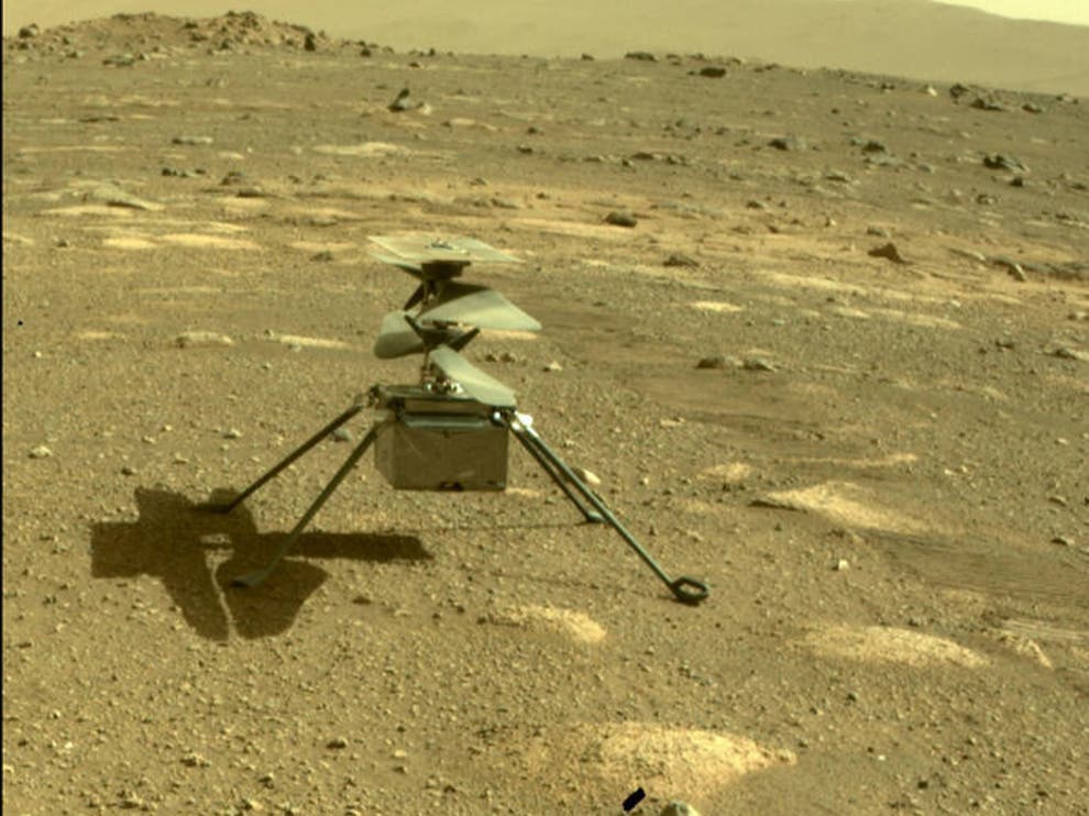Ingenuity: Nasa’s Mars helicopter survives freezing first night alone ...