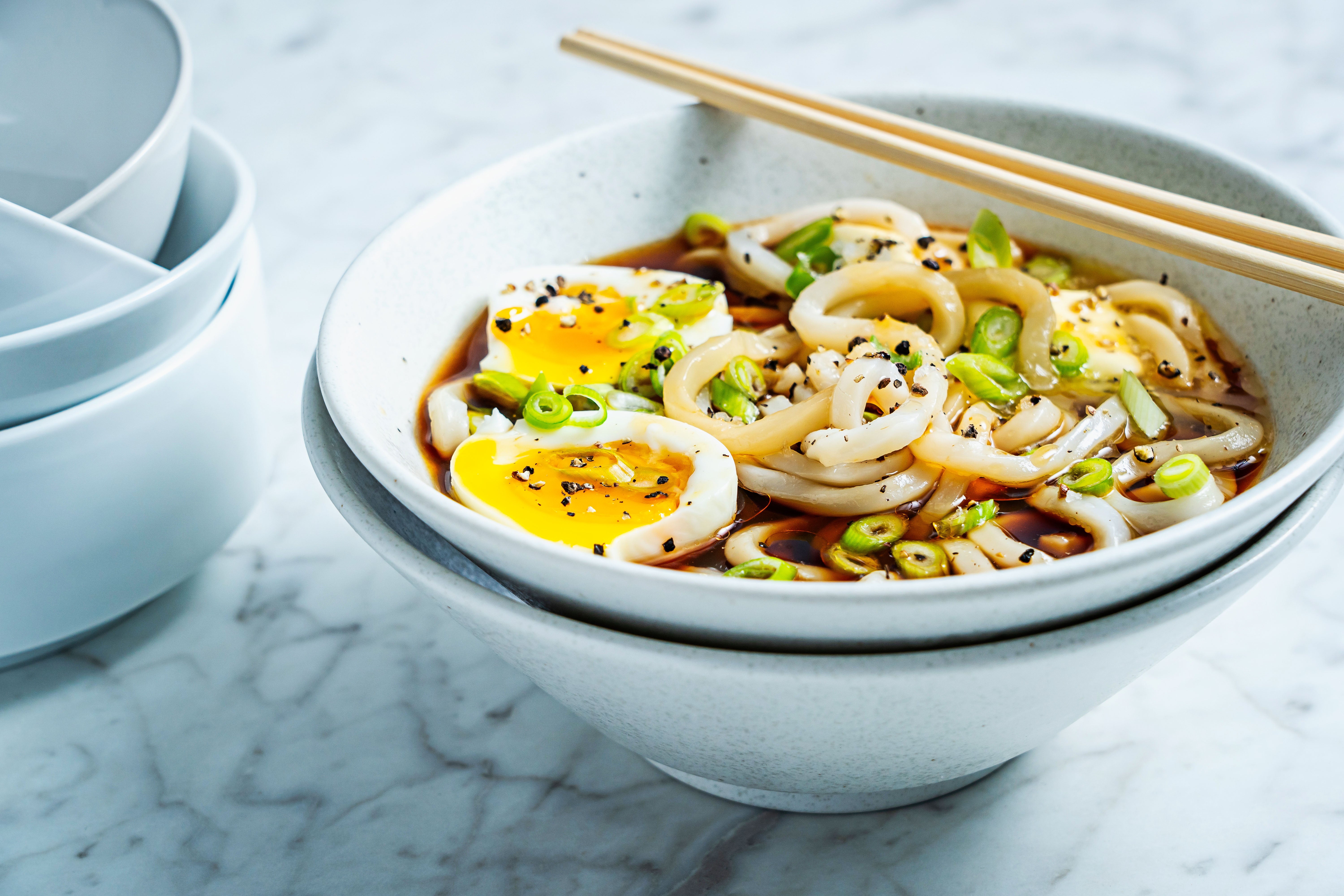 Buying fresh udon noodles will give this dish its crave-worthy appeal