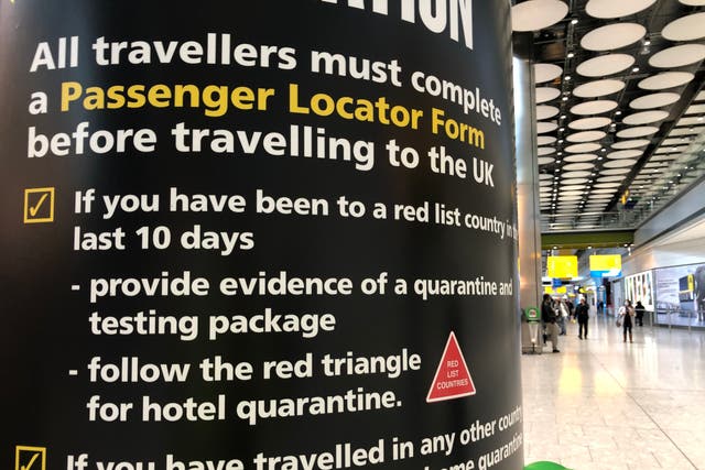 Tricky times: a UK border force sign at Heathrow Terminal 5