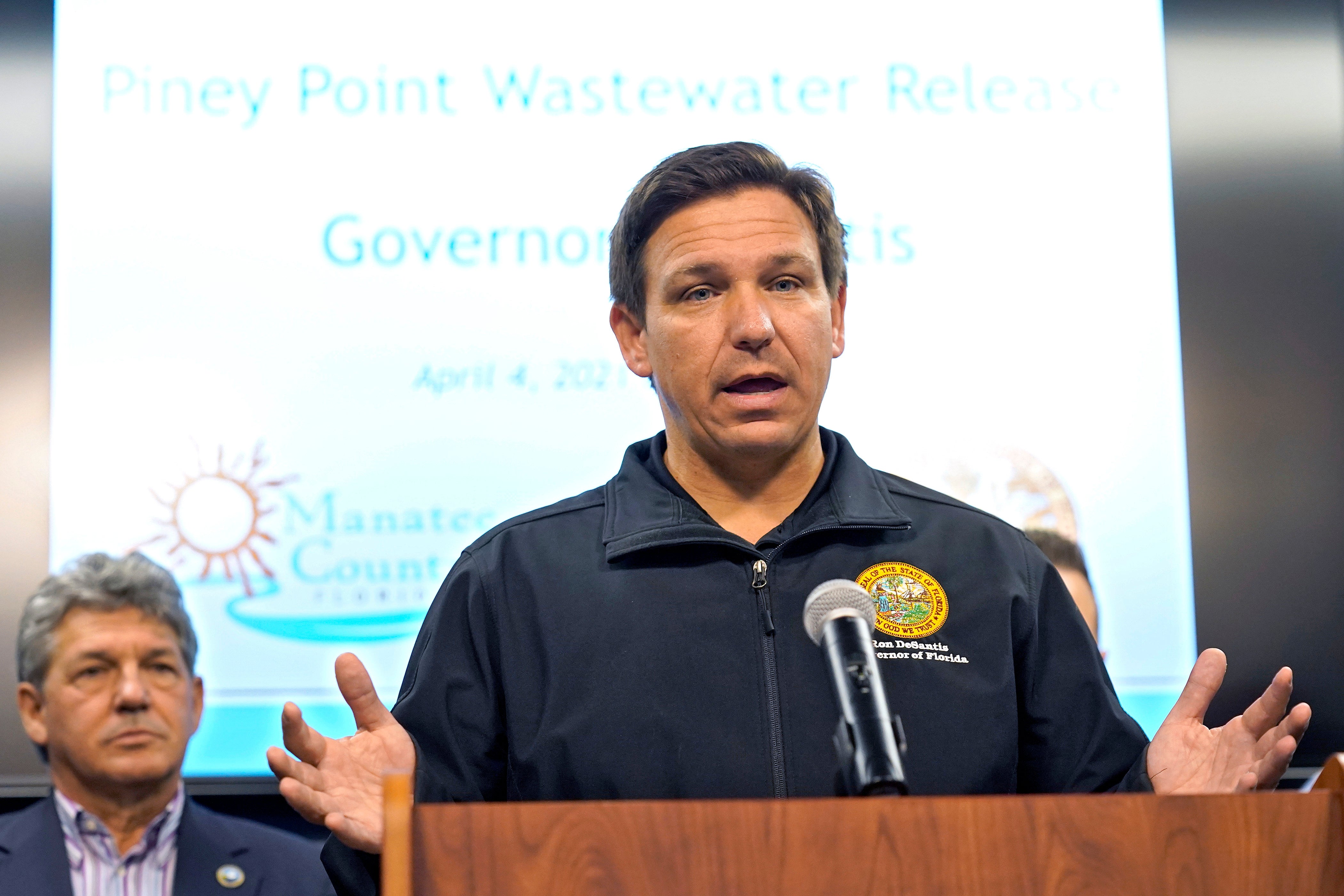 Florida Gov. Ron DeSantis during a news conference earlier this month.