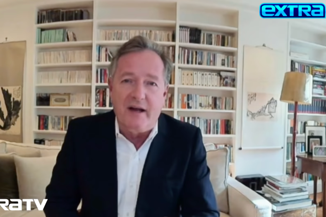 <p>File image: Piers Morgan during his Extra TV interview with Billy Bush</p>