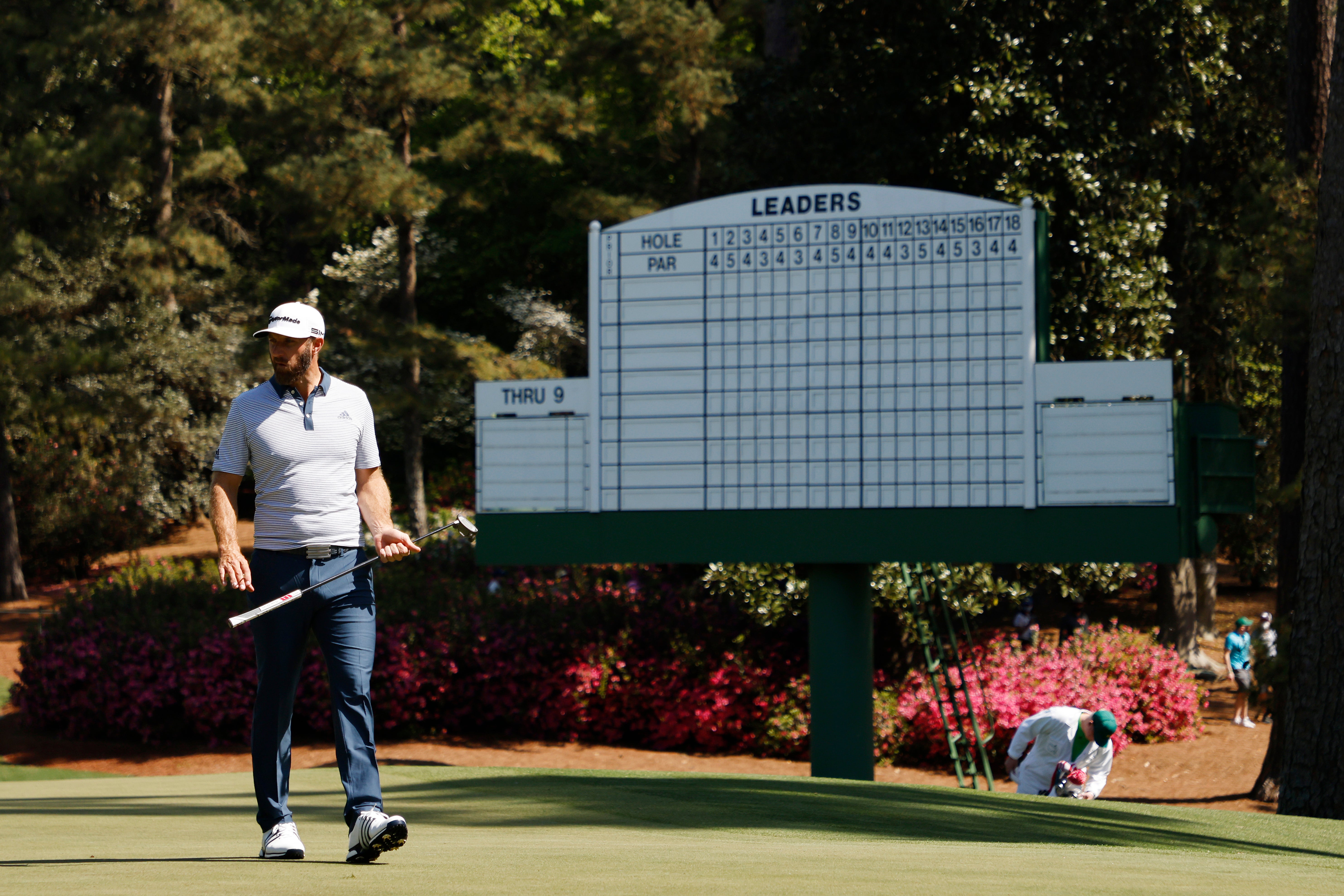 Dustin Johnson during Tuesday practice
