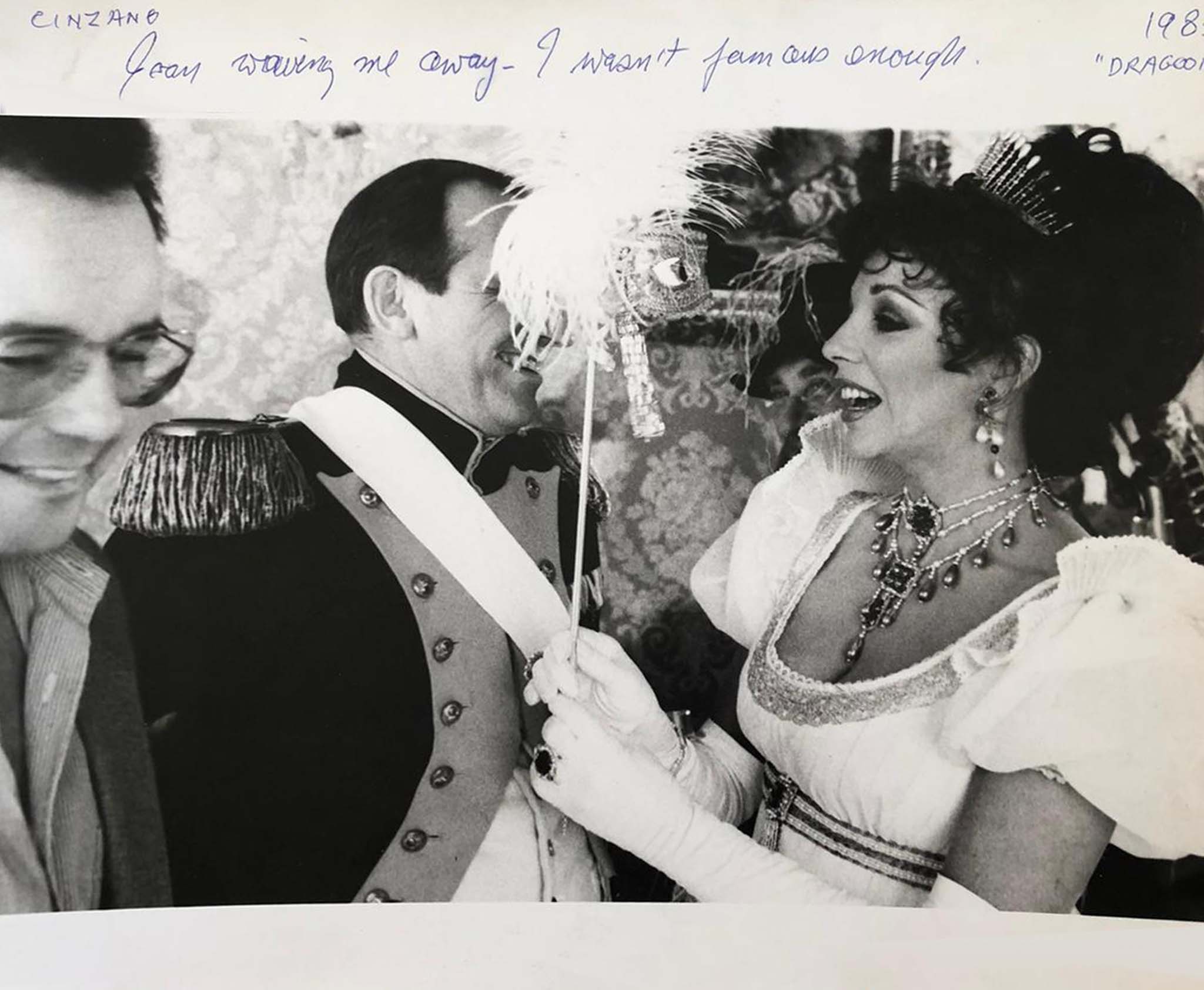 With Rossiter and Joan Collins on another Cinzano collaboration