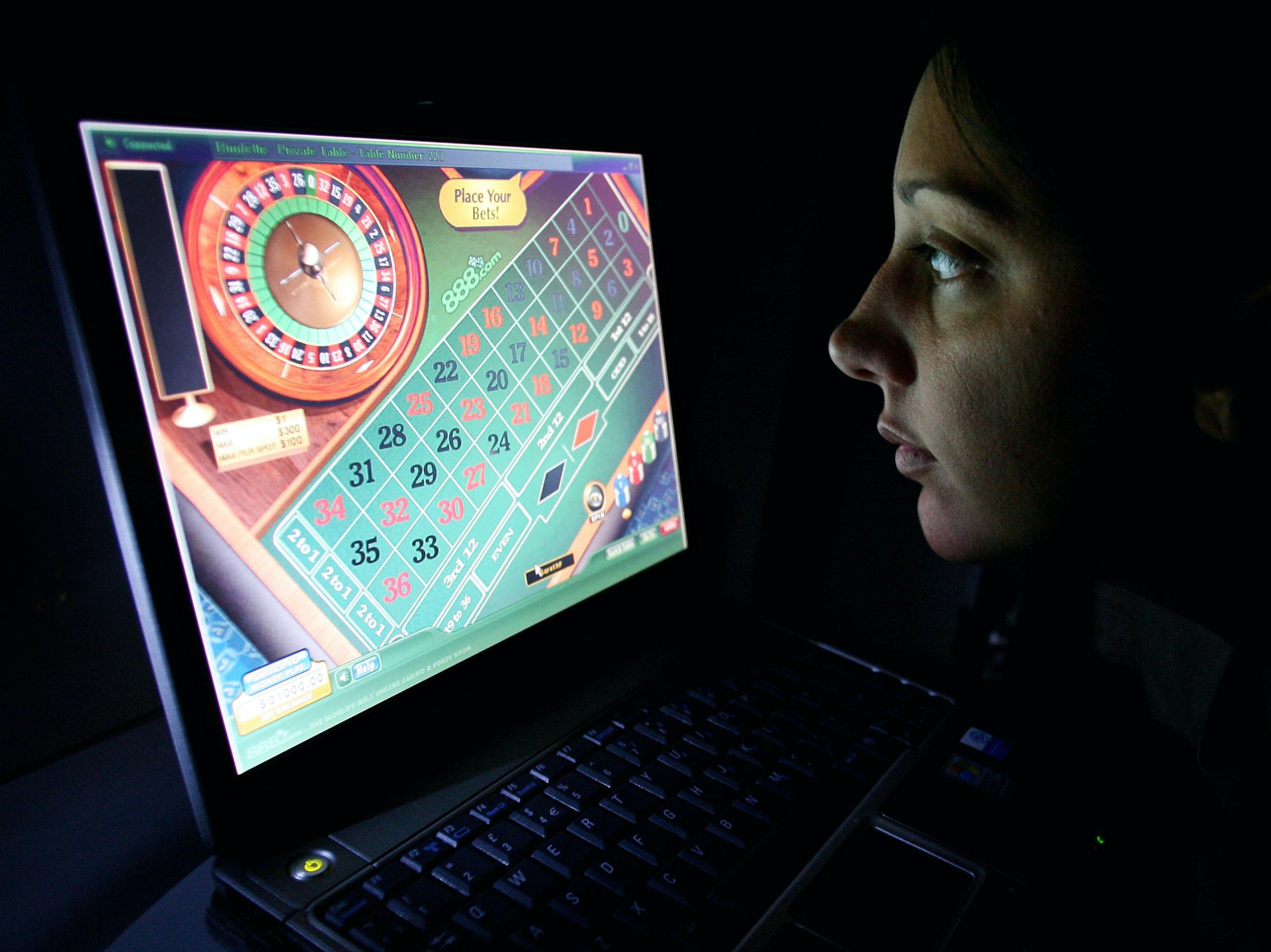 Woman uses online gambling website