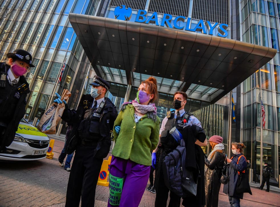 <p>Extinction Rebellion protesters have targeted Barclays bank for funding  fossil fuel companies</p>