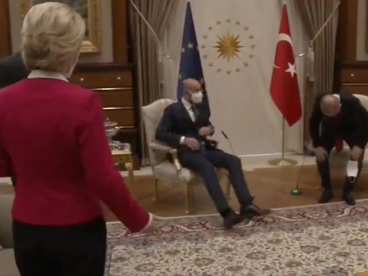 EU Commission president left without a seat in &lsquo;diplomatic fiasco&rsquo; at Turkey meeting
