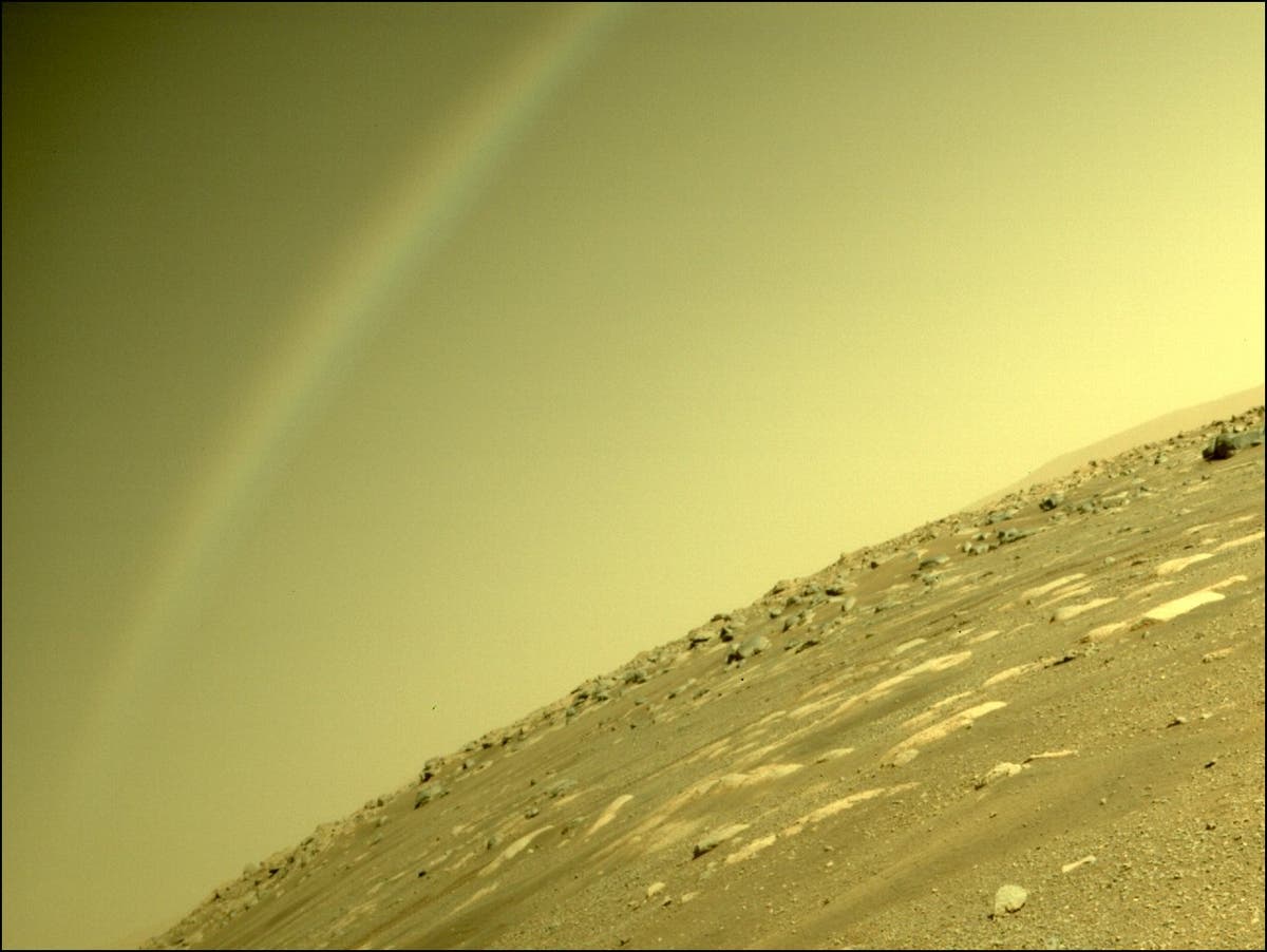 Nasa explains strange ‘rainbow’ that appeared on picture from Mars Perseverance rover