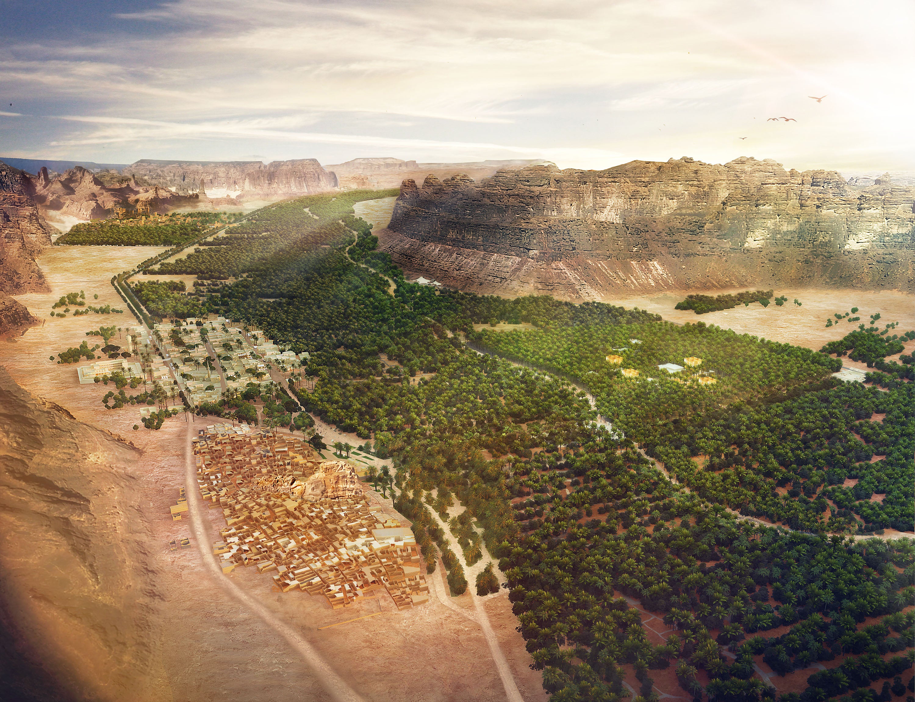 AlUla contains a rich natural oasis and plans are underway to plant many more trees