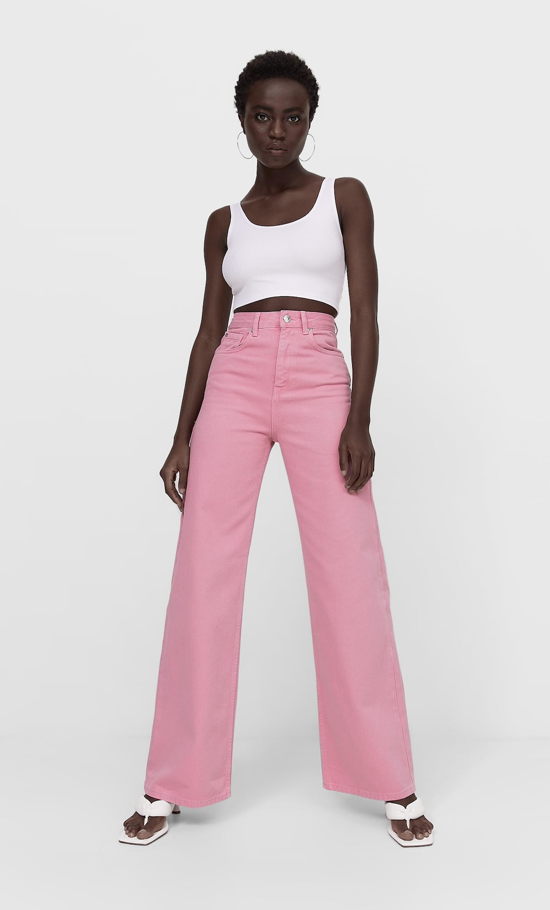 COMFY CUTIE PINK DENIM PANTS l FLYING TOMATO | Flying Tomato