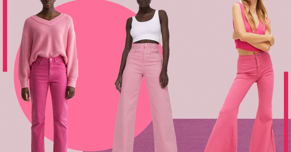 Zara pink flared trousers Clearance