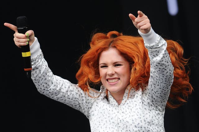 <p>Katy B performs at Wireless Festival in July 2011</p>
