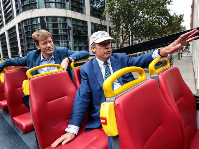 <p>Nigel Farage, the former Reform UK party leader with Richard Tice, his successor</p>
