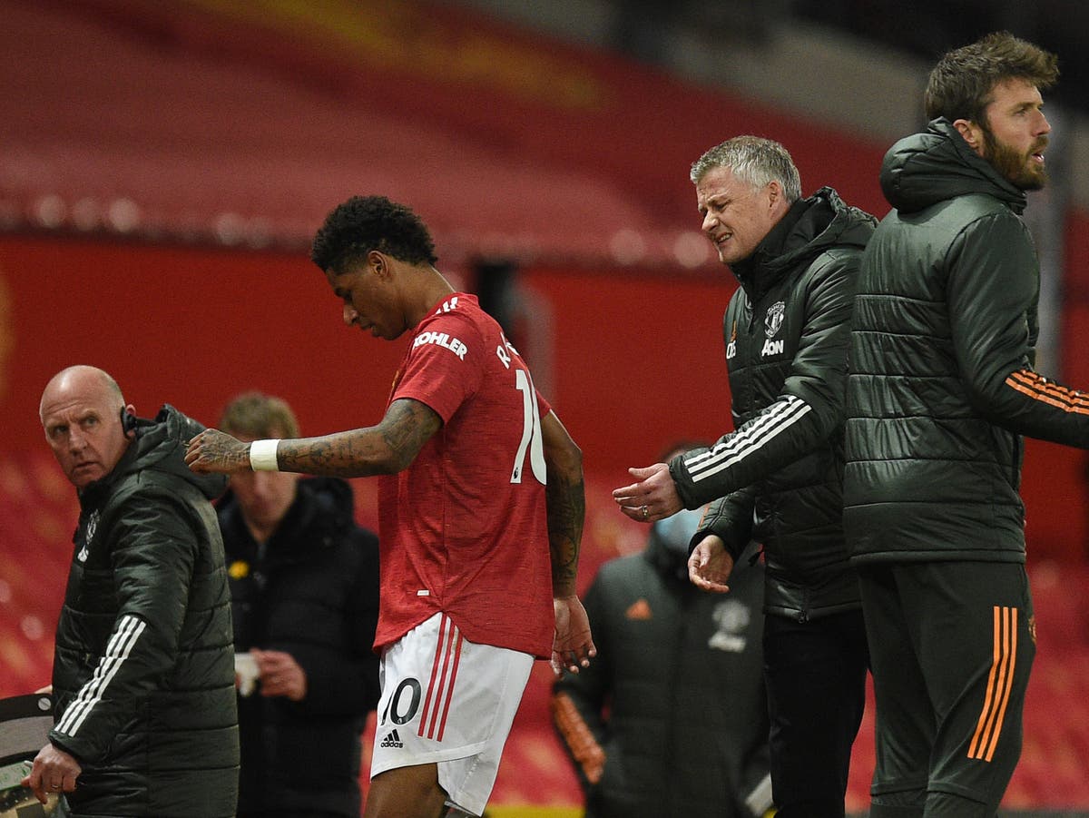Marcus Rashford and Manchester United enter final straight hoping not to crawl over the line