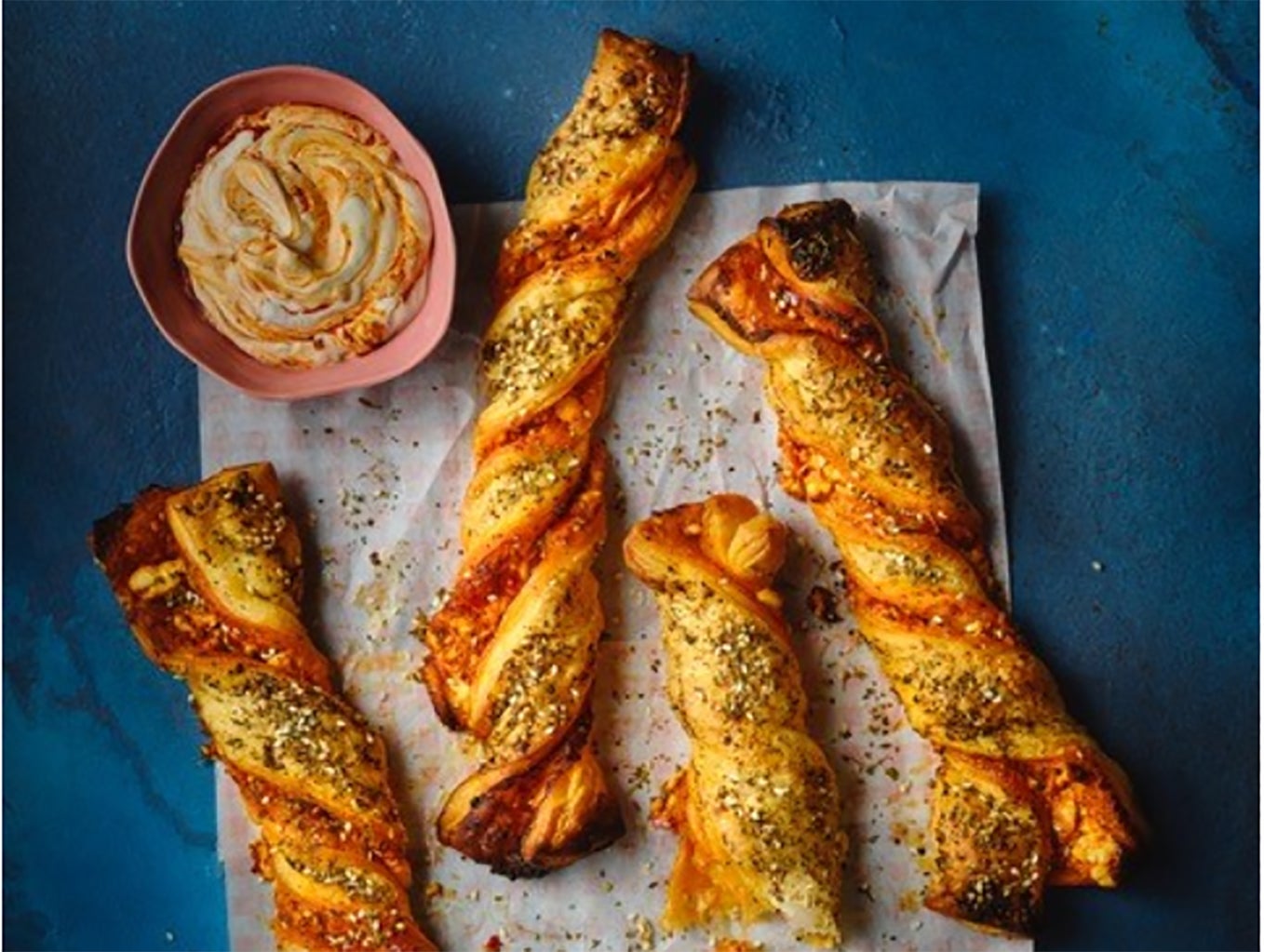 Preserved lemon, feta and za’atar twists from the cookbook