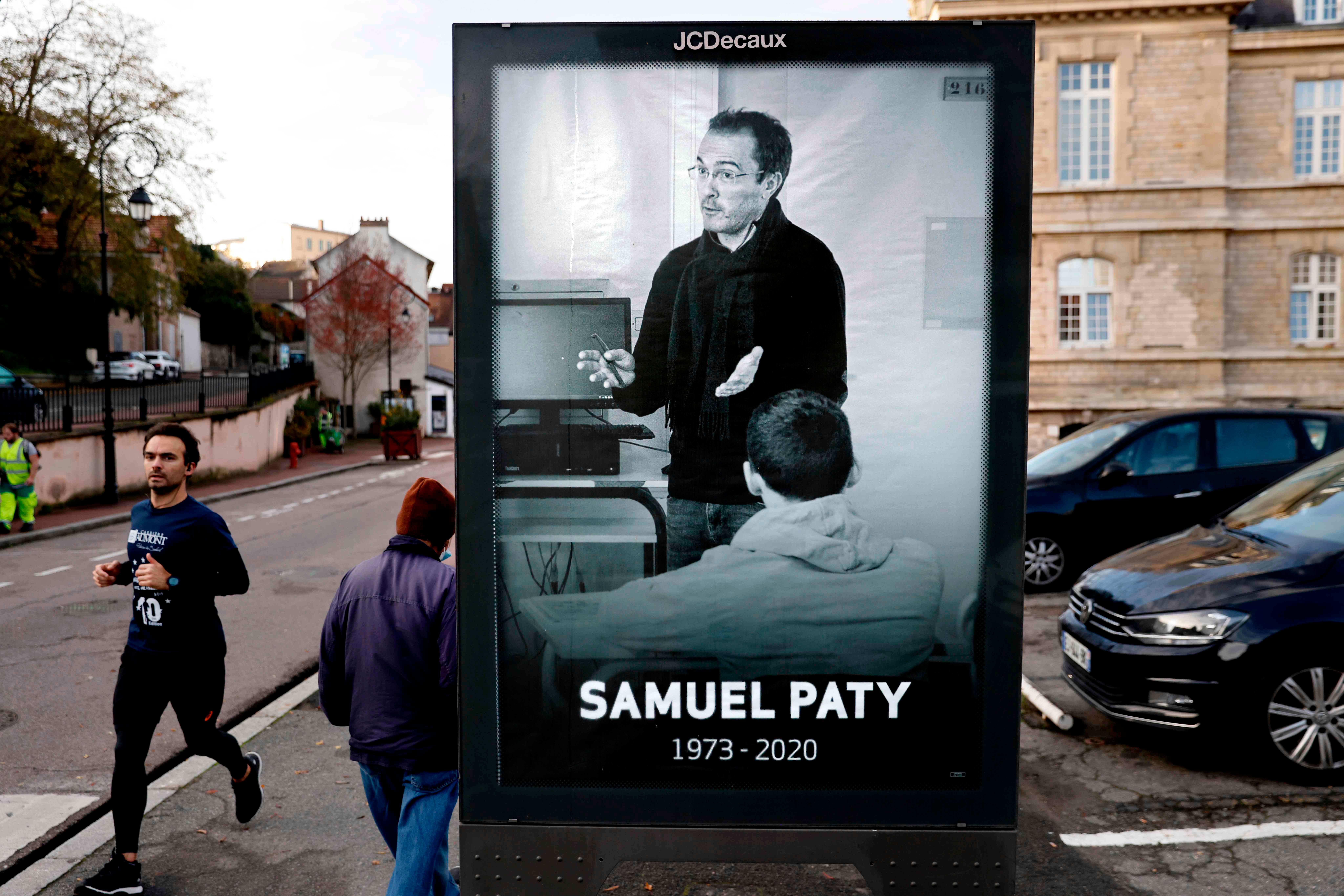 History and geography teacher Mr Paty was killed in a northwest Paris suburb in October 2020