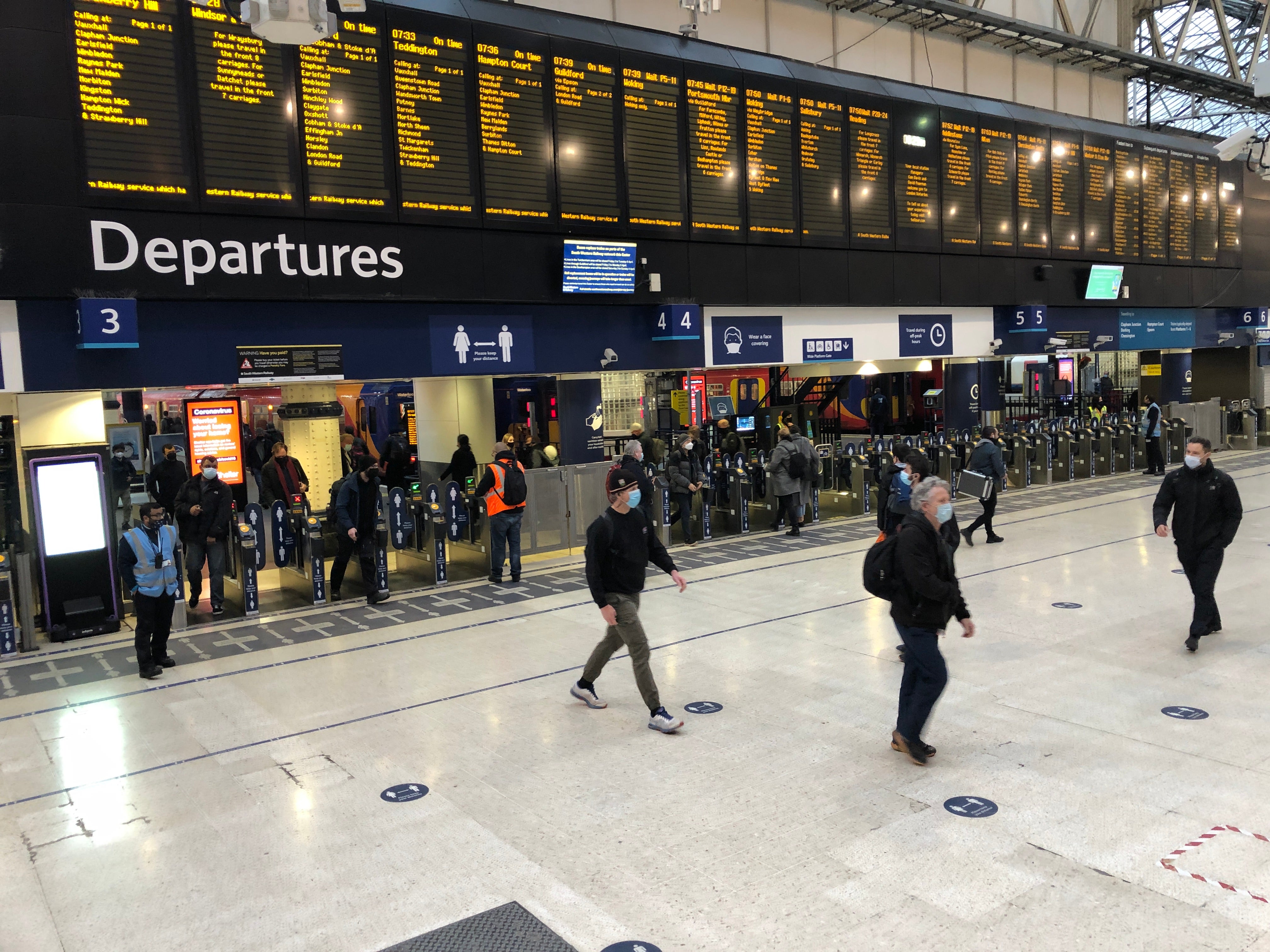Normal service: Waterloo station in London, the busiest transport terminal in Britain