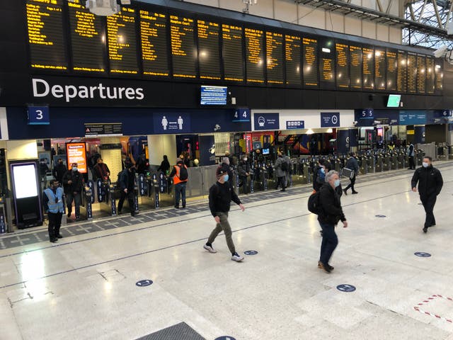 <p>Normal service: Waterloo station in London, the busiest transport terminal in Britain </p>