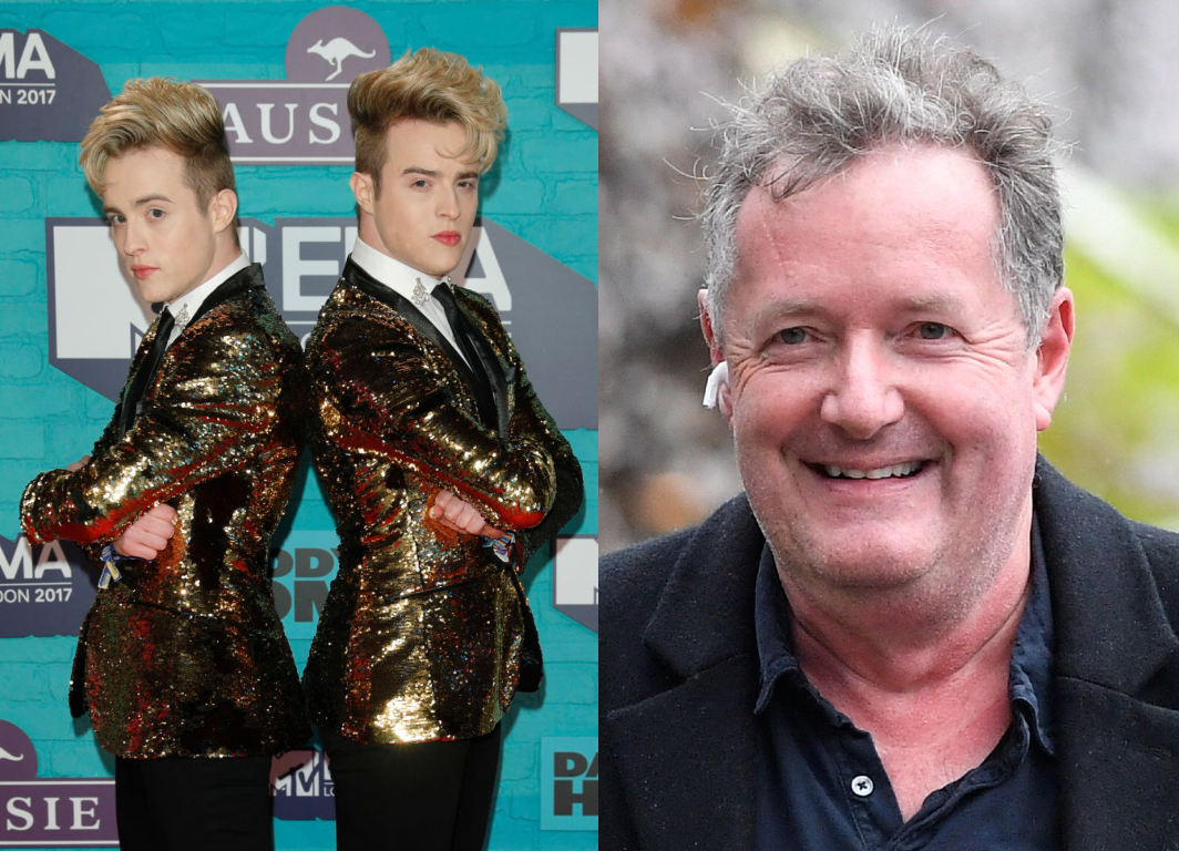 Jedward blocked by Piers after they asked Simon Cowell to stop