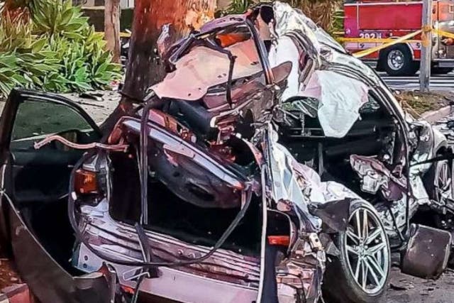 Monique Mu?oz was driving home from work on 17 February when a black Lamborghini SUV crashed into her Lexus sedan. 