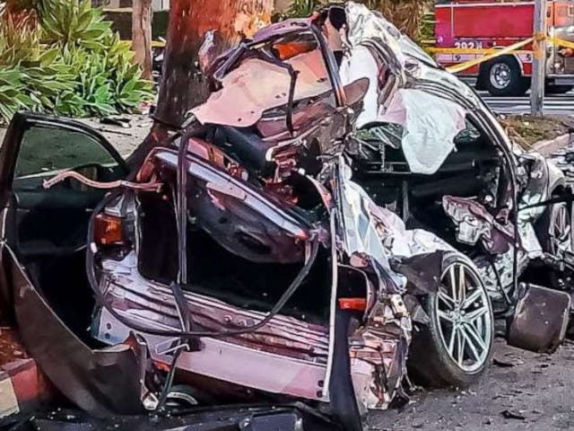 Monique Muñoz was driving home from work on 17 February when a black Lamborghini SUV crashed into her Lexus sedan. 