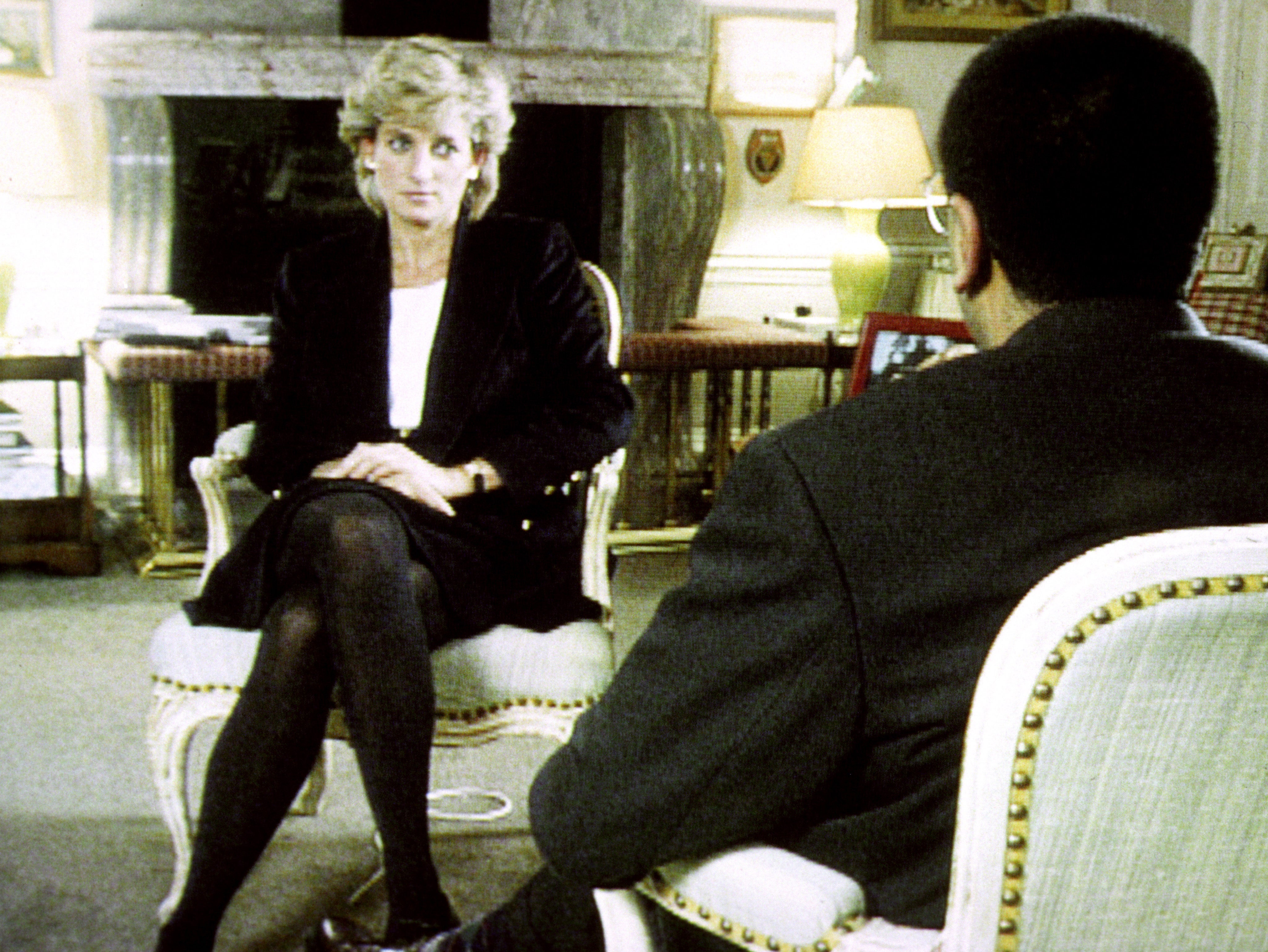 Diana during her interview with Martin Bashir for the BBC