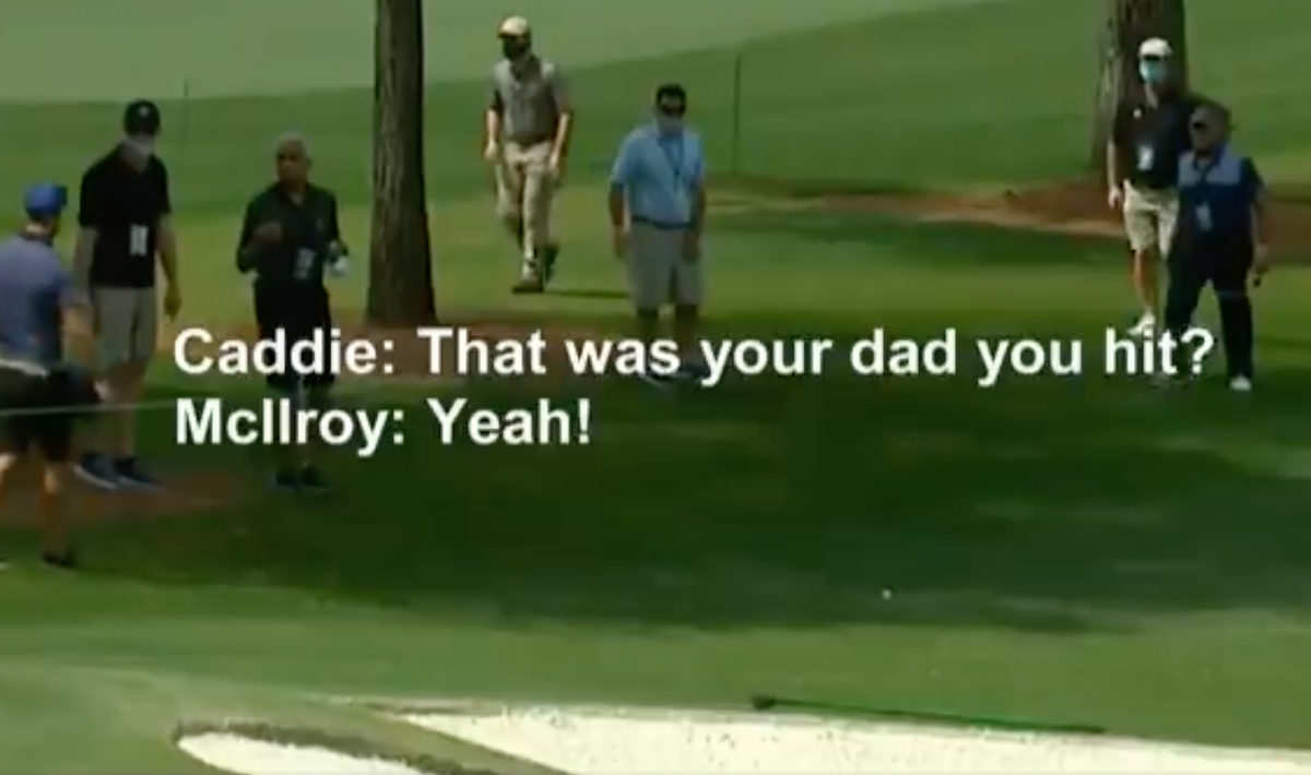Masters 2021: Rory McIlroy hits his own dad with wayward shot during first round
