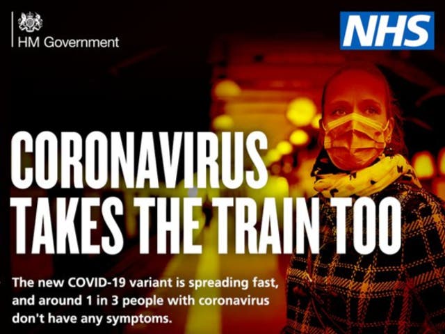 Dire warning: a government advertisement urging people to stay away from the railway