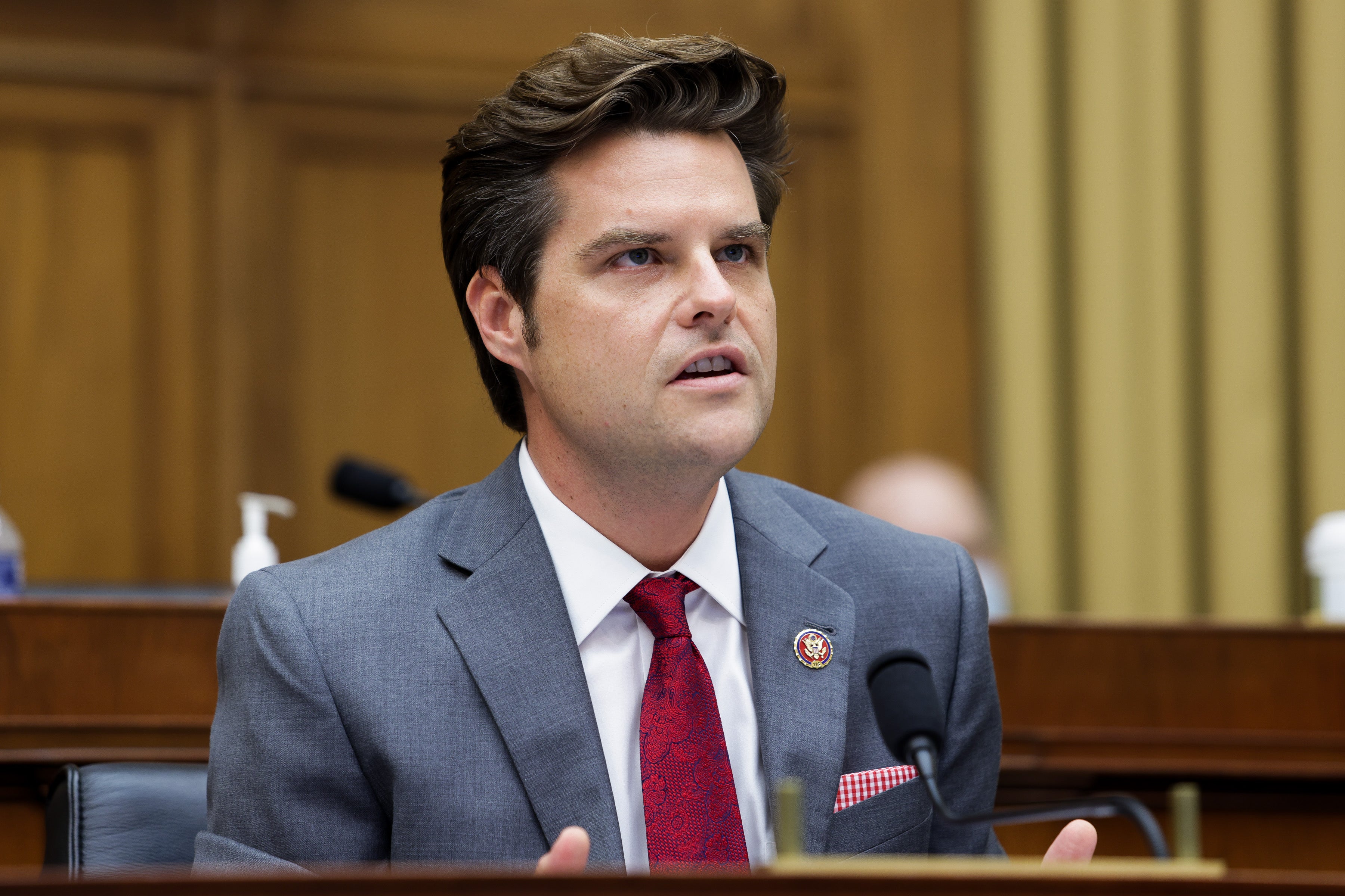 Matt Gaetz speaks during the House Judiciary Subcommittee on Antitrust, Commercial and Administrative Law hearing on 29 July, 2020